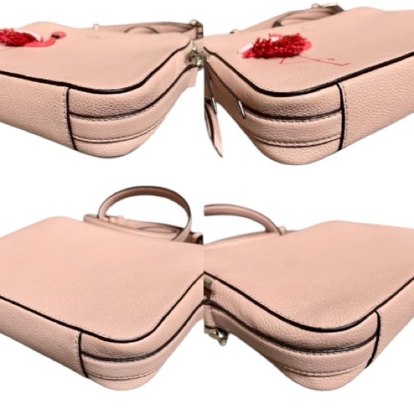 Kate Spade By the Pool Flamingo Novelty Triple Compartment Pink Crossbody Bag - Picture 5 of 10